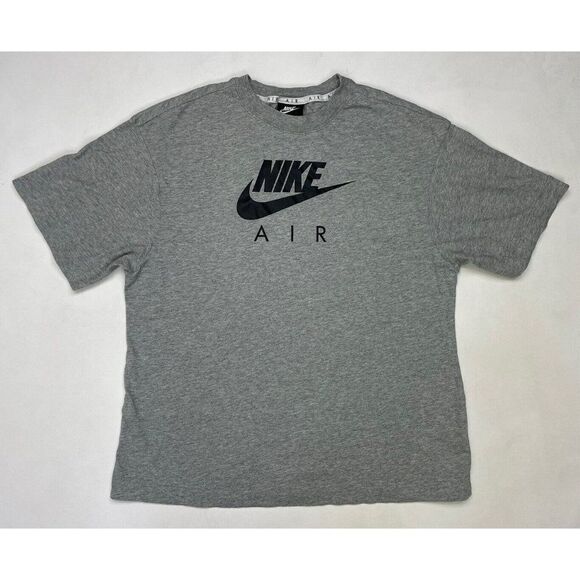 Nike Boyfriend Air T-shirt Women Small Gray Short Sleeve CJ3105 010 - Picture 1 of 5